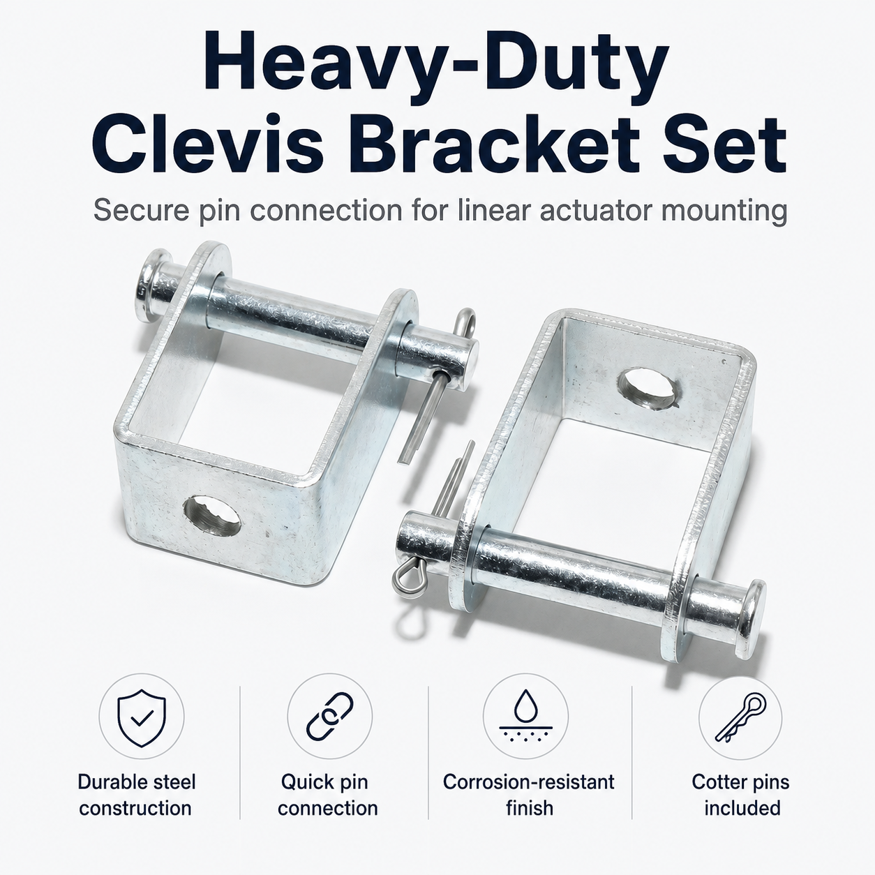 HyHaven U-shaped linear actuator clevis mounting bracket