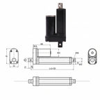 HyHaven 12V/24V Heavy Duty Linear Actuator 3500N (787 lbs) - Aluminum Alloy, IP65 Waterproof for Industrial Machinery, Automation & Heavy Gates