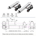 HyHaven 12V/24V Electric Linear Actuator 337 lbs - 6mm/s IP54 Waterproof for Solar Tracker, RV & Chicken Coop Door